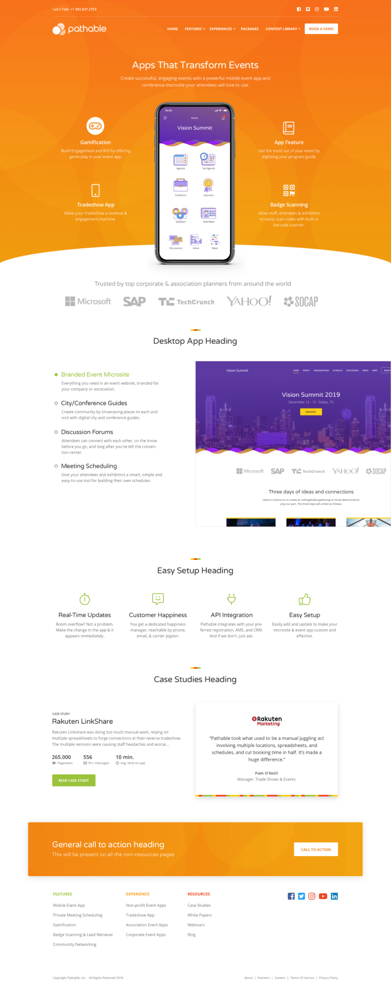 Pathable marketing website